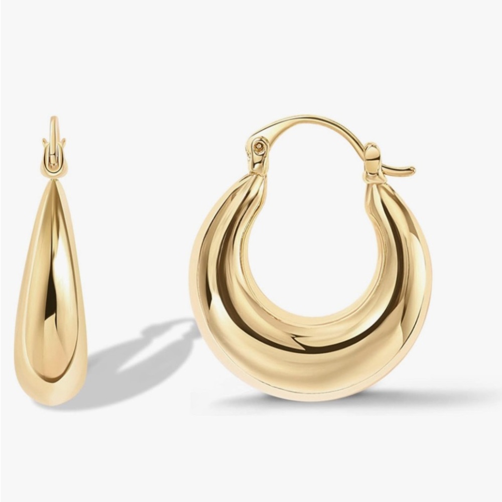 Chunky Gold Hoops.